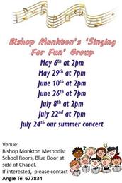 Singing for Fun-NOTE CHANGE OF DATE