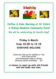 Coffee and Cake Morning - Friday 6th March 2026